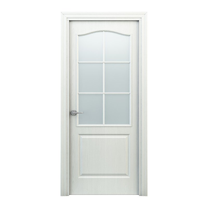  Дверь межкомнатная остеклённая 60x200 см цвет белый